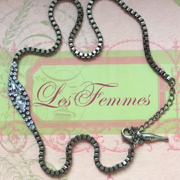 C+I Petite Pear Crystal Collar Necklace - Picture 3 of 4